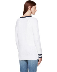 Pull à col en v blanc Rag & Bone