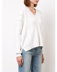 Pull à col en v blanc Derek Lam 10 Crosby