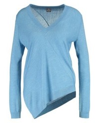 Pull à col en v bleu clair FTC