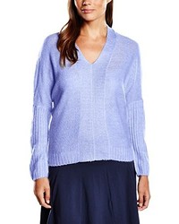 Pull à col en v bleu clair