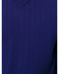 Pull à col en v bleu marine Paul Smith