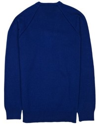 Pull à col en v bleu marine