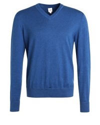 Pull à col en v bleu Gap