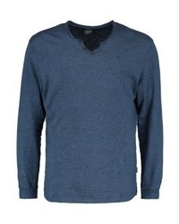 Pull à col en v bleu Jack & Jones