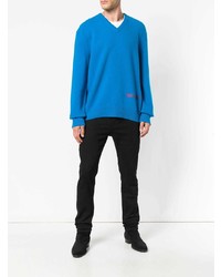Pull à col en v bleu Calvin Klein 205W39nyc