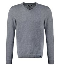Pull à col en v bleu YOURTURN