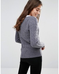 Pull à col en v gris foncé Jack Wills