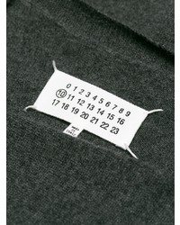 Pull à col en v gris foncé Maison Margiela