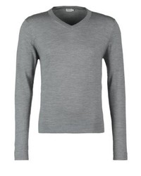 Pull à col en v gris Filippa K