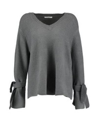 Pull à col en v gris Glamorous