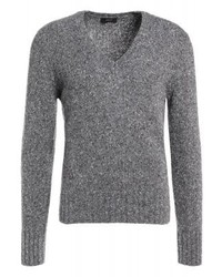 Pull à col en v gris Joseph