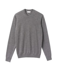 Pull à col en v gris Lacoste