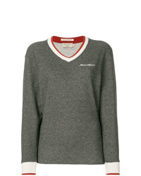 Pull à col en v gris MAISON KITSUNE