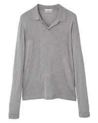 Pull à col en v gris Mango