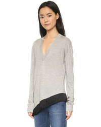 Pull à col en v gris Derek Lam 10 Crosby