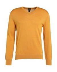 Pull à col en v jaune J.Crew