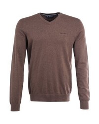 Pull à col en v marron Esprit
