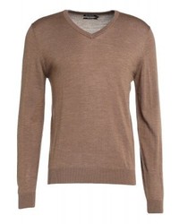 Pull à col en v marron Tiger of Sweden
