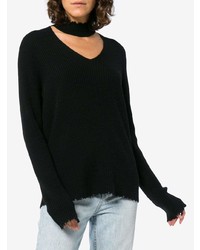 Pull à col en v noir R13