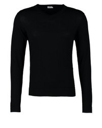 Pull à col en v noir Filippa K