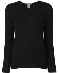 Pull à col en v noir