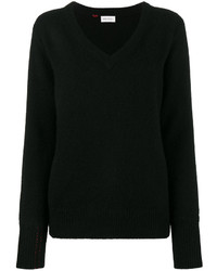 Pull à col en v noir