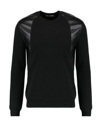 Pull à col en v noir Versace