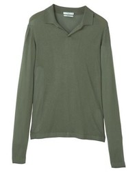 Pull à col en v olive Mango