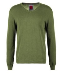 Pull à col en v olive s.Oliver