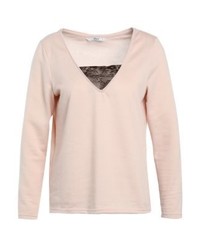Pull à col en v rose Only
