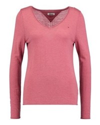 Pull à col en v rouge Tommy Hilfiger