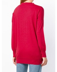 Pull à col en v rouge Snobby Sheep