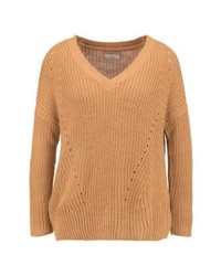 Pull à col en v tabac Jdy