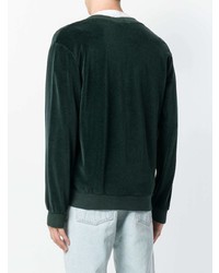 Pull à col en v vert foncé Yeezy