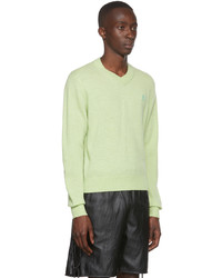 Pull à col en v vert menthe Acne Studios