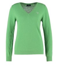 Pull à col en v vert GANT