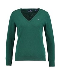 Pull à col en v vert GANT