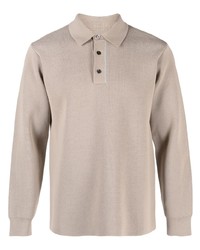 Pull à col polo beige Norse Projects