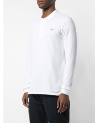 Pull à col polo blanc MAISON KITSUNÉ