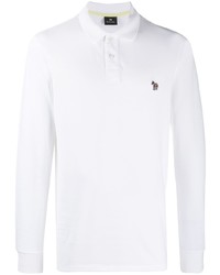 Pull à col polo blanc PS Paul Smith