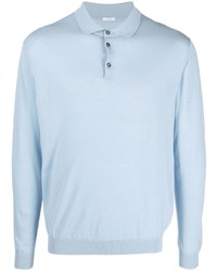 Pull à col polo bleu clair Malo