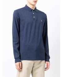 Pull à col polo bleu marine Polo Ralph Lauren