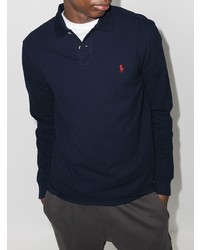 Pull à col polo bleu marine Polo Ralph Lauren