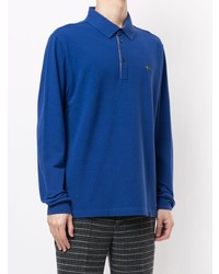 Pull à col polo bleu Etro