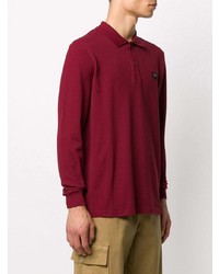 Pull à col polo bordeaux Paul & Shark