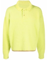 Pull à col polo chartreuse Jacquemus