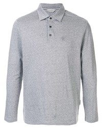 Pull à col polo gris Gieves & Hawkes