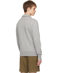 Pull à col polo gris Tom Ford