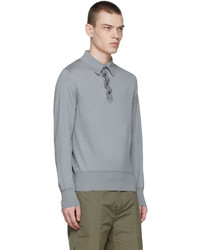 Pull à col polo gris Tom Ford