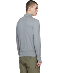 Pull à col polo gris Tom Ford